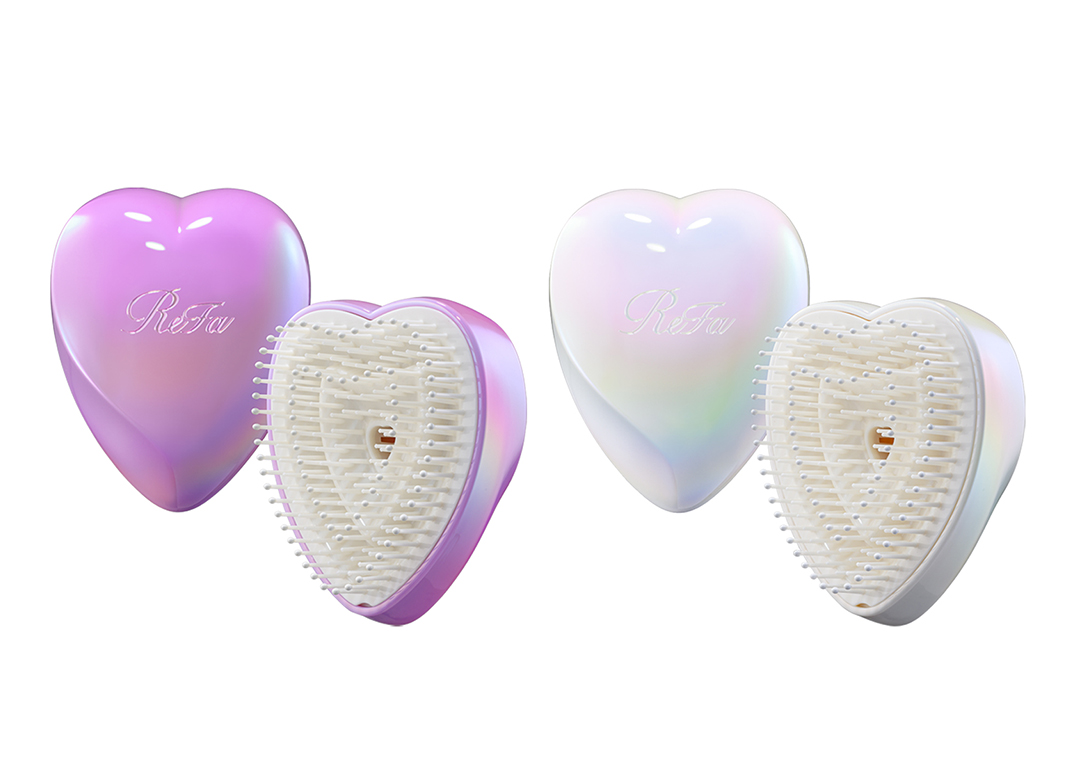 リファハートブラシミニ ネオンパープル/ネオンホワイト