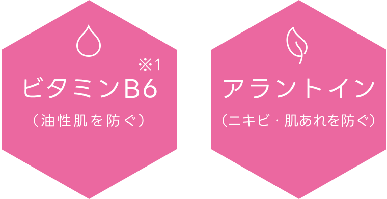 ビタミンB6とアラントインの有効成分