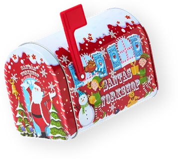クリスマス メールボックス缶