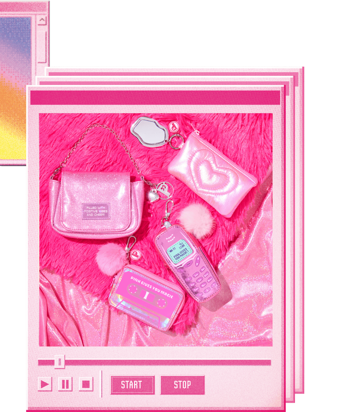 PLAZA BASICS チャームポーチ