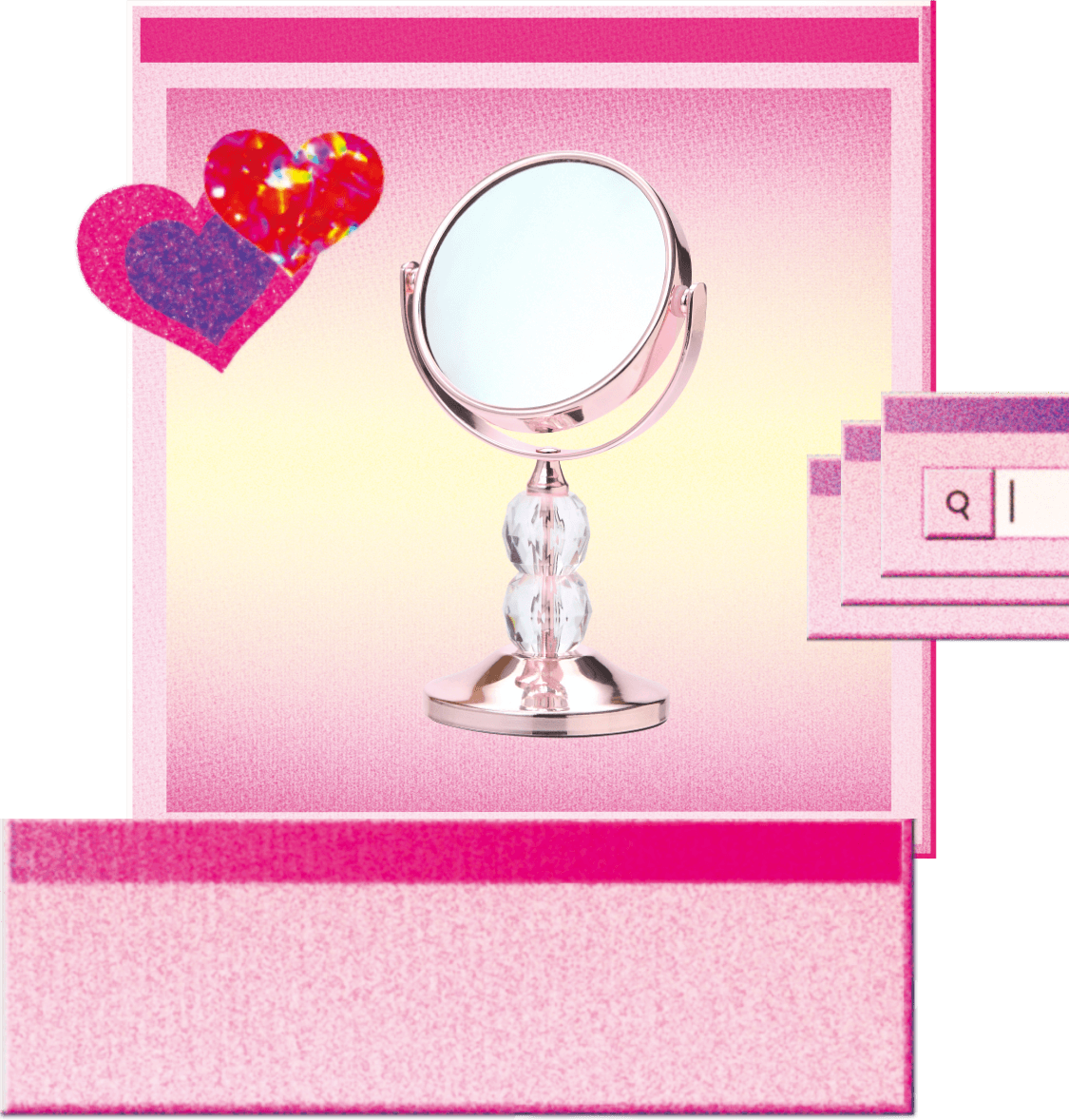 PLAZA BASICS ミニスタンドミラー