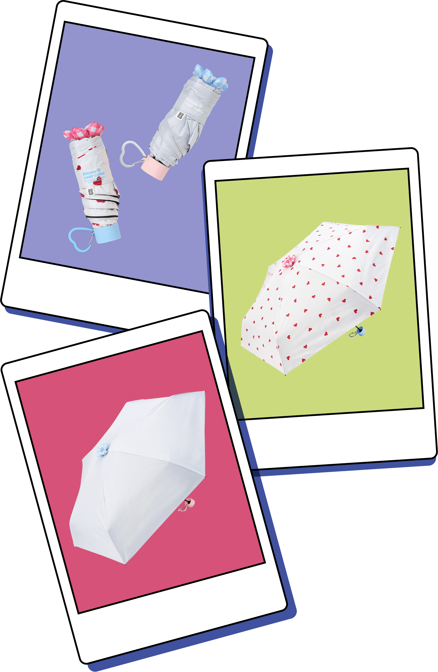 【PLAZA限定】Assa Ohana Parasol 折りたたみ 遮光 日傘の画像です。