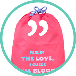 フラット巾着ポーチL