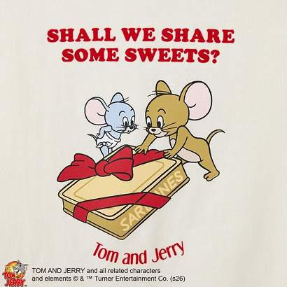 トムとジェリー Tシャツ バニラホワイト