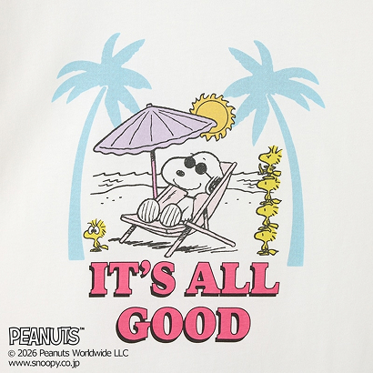 PEANUTS Tシャツ オフホワイト