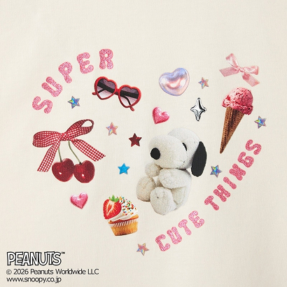 PEANUTS Tシャツ バニラホワイト