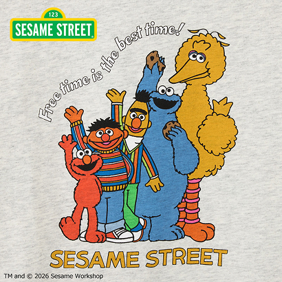 セサミストリート Tシャツ アッシュ