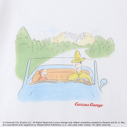 おさるのジョージ Tシャツ ホワイト