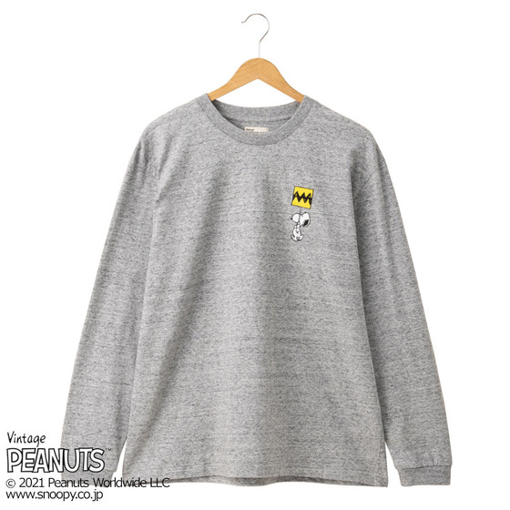 スヌーピー PEANUTS ロングTシャツ 刺繍 | PLAZA ONLINE STORE - プラザオンラインストア