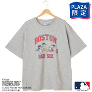 MLB ボストン・レッドソックス スヌーピー PEANUTS Tシャツ グレー
