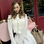 Knit lace blouse ROSY LUCE【4/25までの販売】