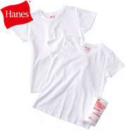 Hanes ヘインズ ジャパンフィット Tシャツ for HER 【2枚組】 クルーネック ホワイト