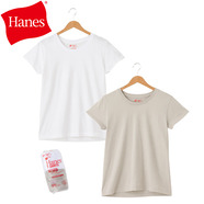 Hanes ヘインズ ジャパンフィット for HER クルーネック Tシャツ 【2枚組】 ホワイト／ペールグレー