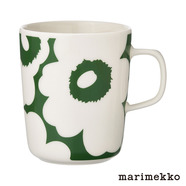 【Unikko 60th】marimekko マリメッコ マグカップ グリーン×オフホワイト