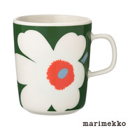 【Unikko 60th】marimekko マリメッコ マグカップ グリーン×オレンジ