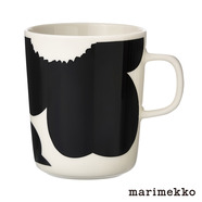 【Unikko 60th】marimekko マリメッコ マグカップ ブラック×オフホワイト