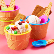 アイスクリームカップ&スプーン 4個セット