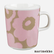 【日本限定】marimekko マリメッコ Unikko マグカップ ピンク×ベージュ