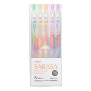 SARASA サラサ クリップ マーブルカラー5色セット