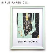 【POP UP】Rifle Paper Co. ライフルペーパー  フレームインアートプリント NEWYORK MAP M 額装済アートポスター