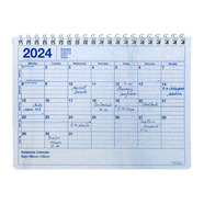 【2024年1月始まり】ノートブックタイプ B6 マンスリーカレンダーS ライト