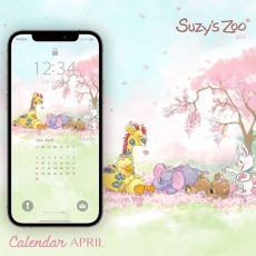 DOCOMO「スゴ得 プレイトイズ」よりスージー・ズーの4月のカレンダーが登場！