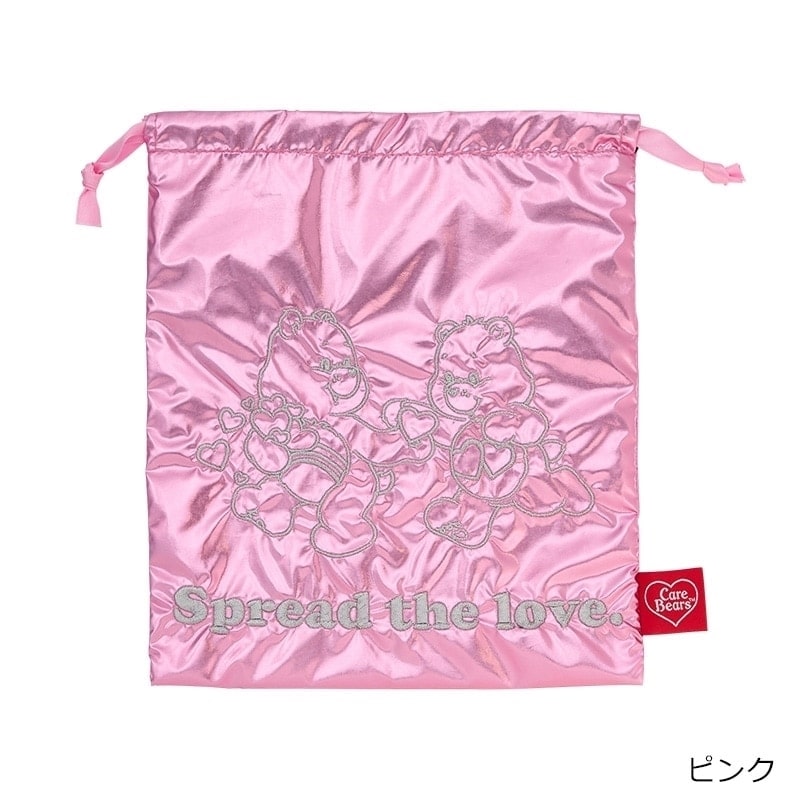 Care Bears ケアベア メタリック巾着(ピンク): 通常| プラザオンライン