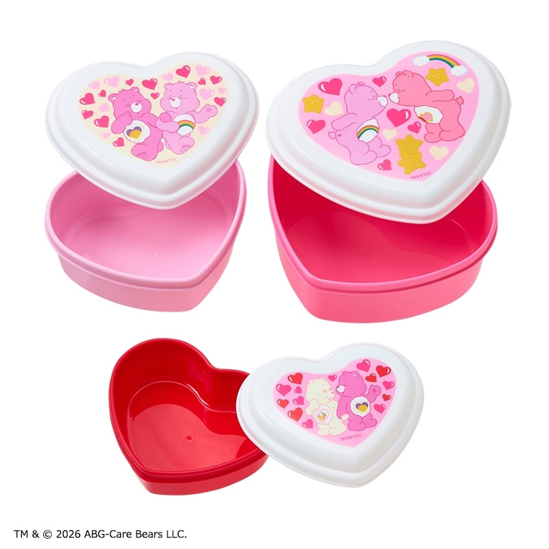Care Bears ケアベア シールランチボックス3Pセット ハート(シール