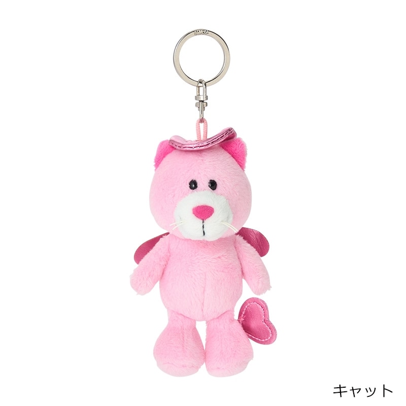 ニキ NICI ぬいぐるみキーリング エンジェル(キャット): 通常| プラザ