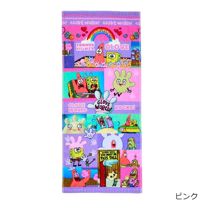 SpongeBob SquarePants スポンジ・ボブ フェイスタオル GLOVE WORLD