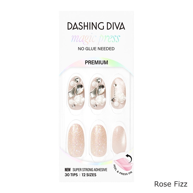 ダッシングディバ マジックプレス ジェルネイルチップ(Rose Fizz
