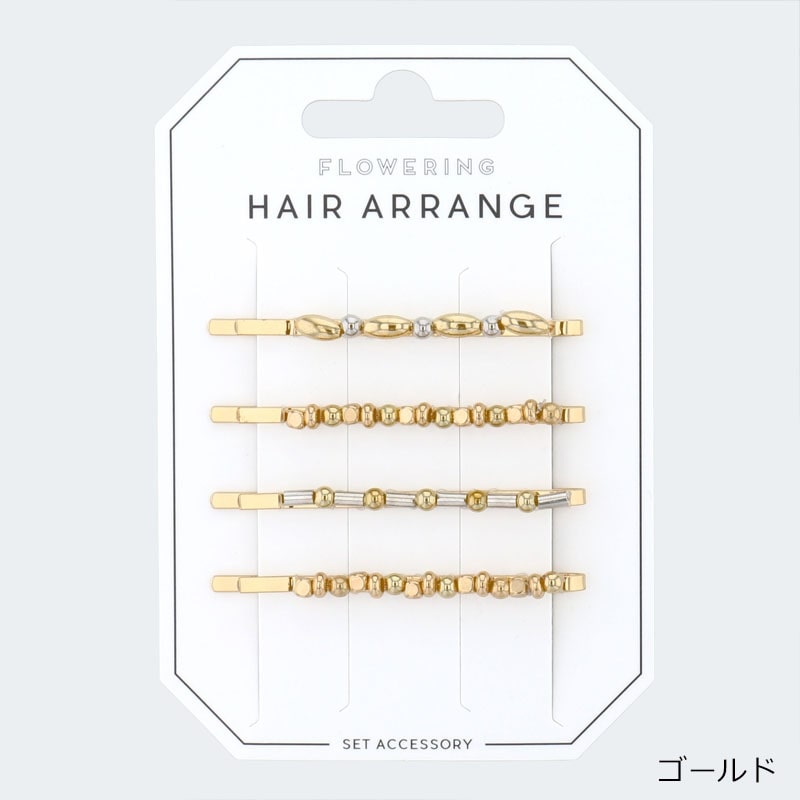 Flowering フラワーリング ヘアピン HHP0413(ゴールド): 通常| プラザ