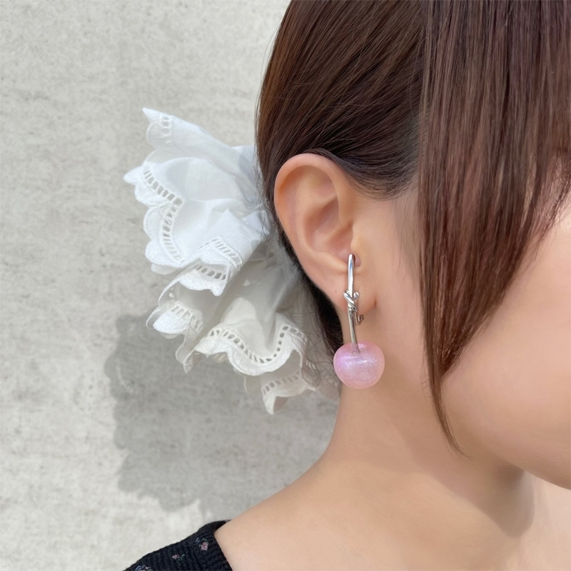 8/17まで】Liquem リキュエム チェリーピアス シュガーピンク