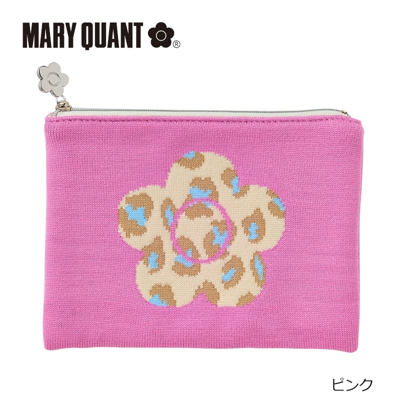 MARY QUANT マリークワント ニットフラットポーチ(ピンク): 通常