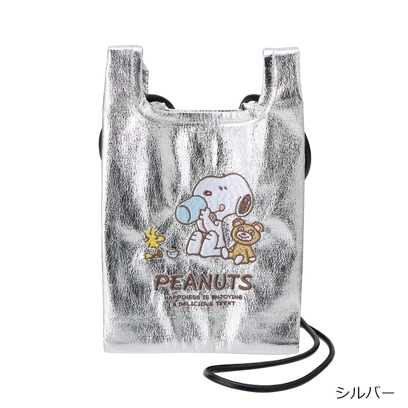 スヌーピー 2WAYショルダートートバッグ (シルバー) ルートート ROOTOTE SNOOPY スヌーピー 2WAYデリショルダーバッグ シャイニーシルバー ROOTOTE
