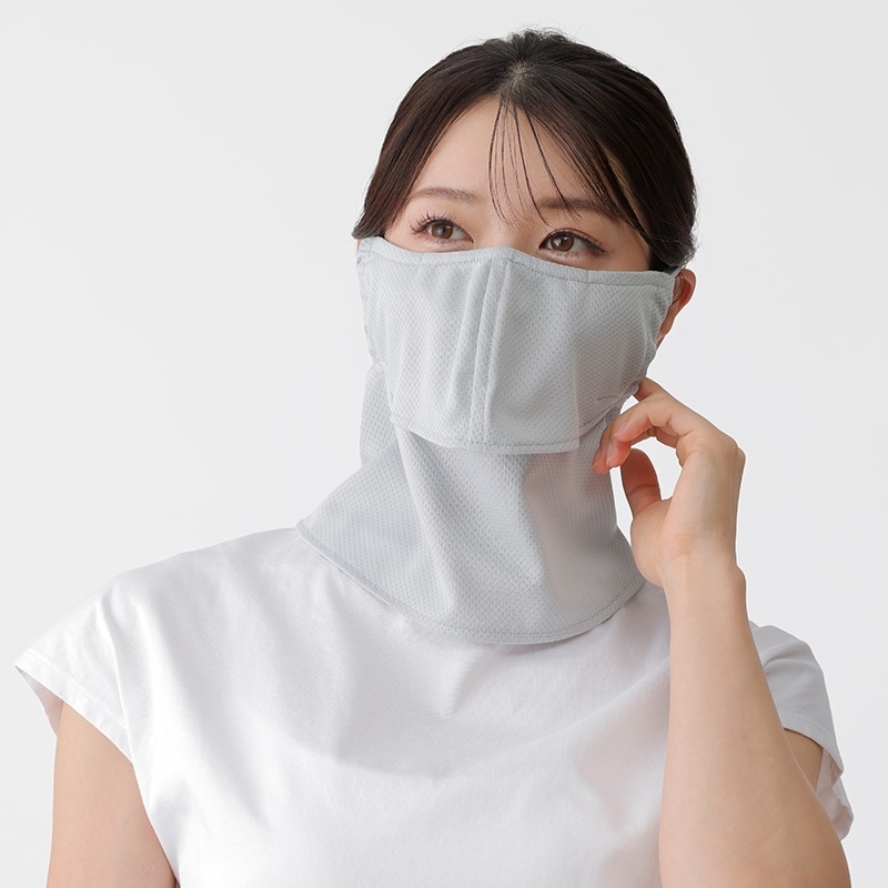 日焼け対策専用UVカットフェイスカバーヤケーヌ 爽クール(ブラック