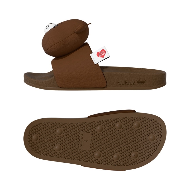 大人気★★アディダス★23㎝★ボア付き★サンダル★ブラウン adidas アディダス × Care Bears ケアベア サンダル ブラウン(23.5cm