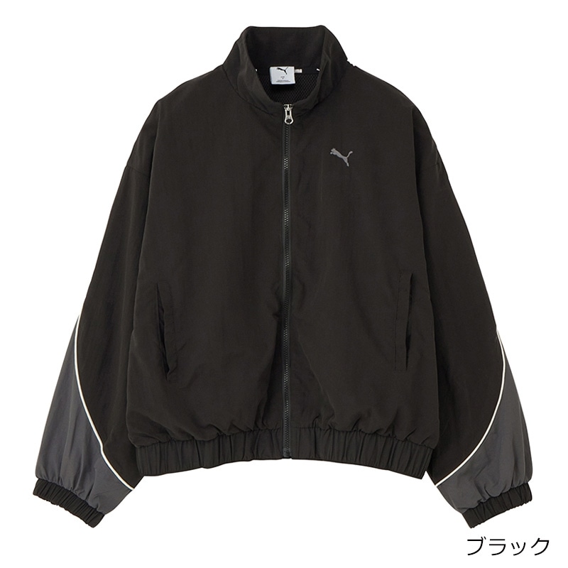 美品 MACNA ハーフ メッシュジャケット Lサイズ 黒色 PUMA プーマ メッシュライドウーブン ジャケット(ブラック
