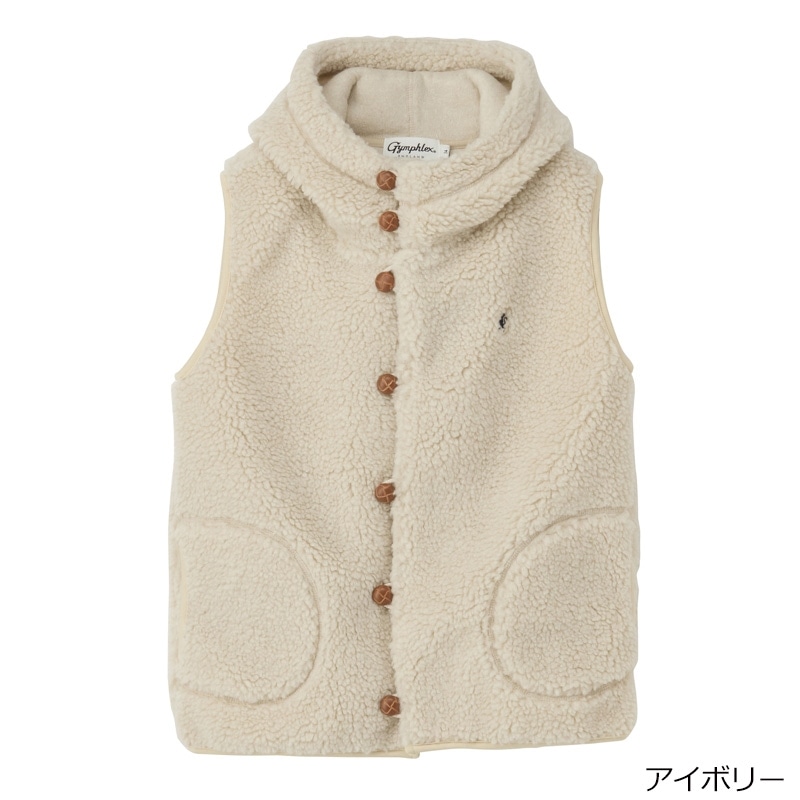 Gymphlex ベージュ フリースダウンベスト M GYMPHLEX（ジムフレックス