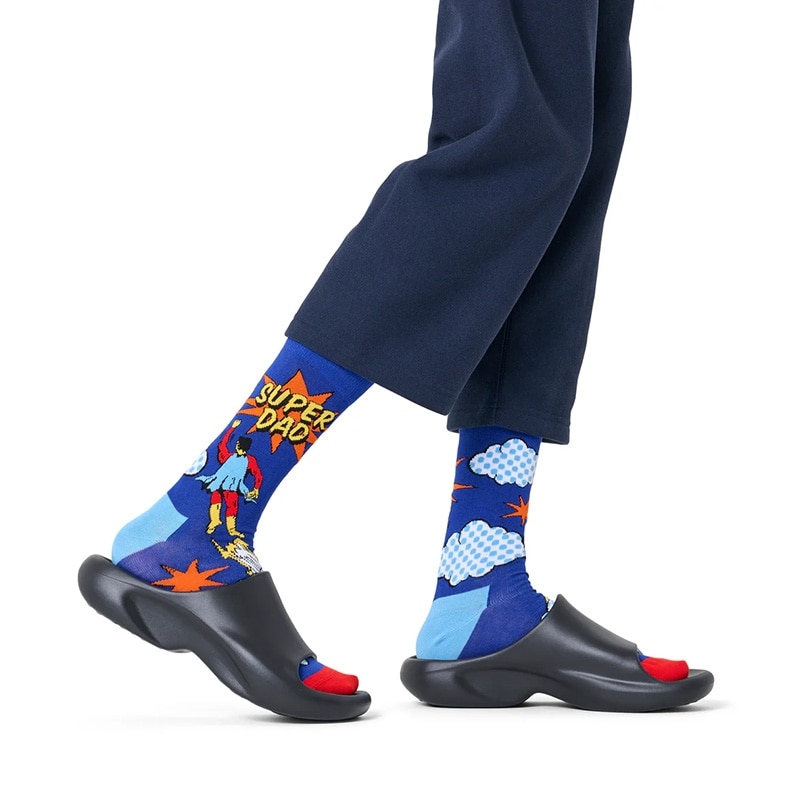 Happy Socks ハッピーソックス クルー丈ソックス フライングスーパー