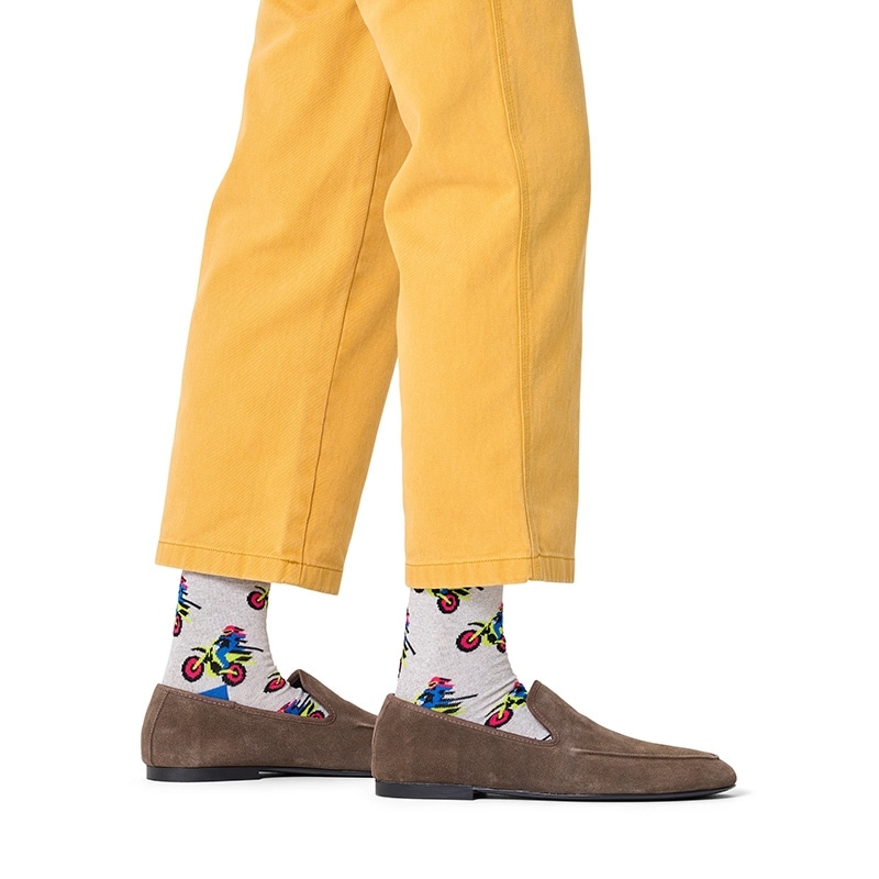 Happy Socks ハッピーソックス クルー丈ソックス モーターバイク(23