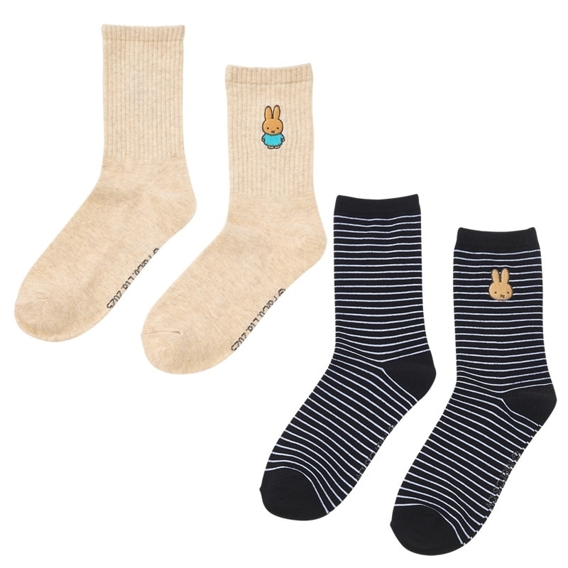 ミッフィー Miffy ソックス 2足セット(2足セット): 通常| プラザ