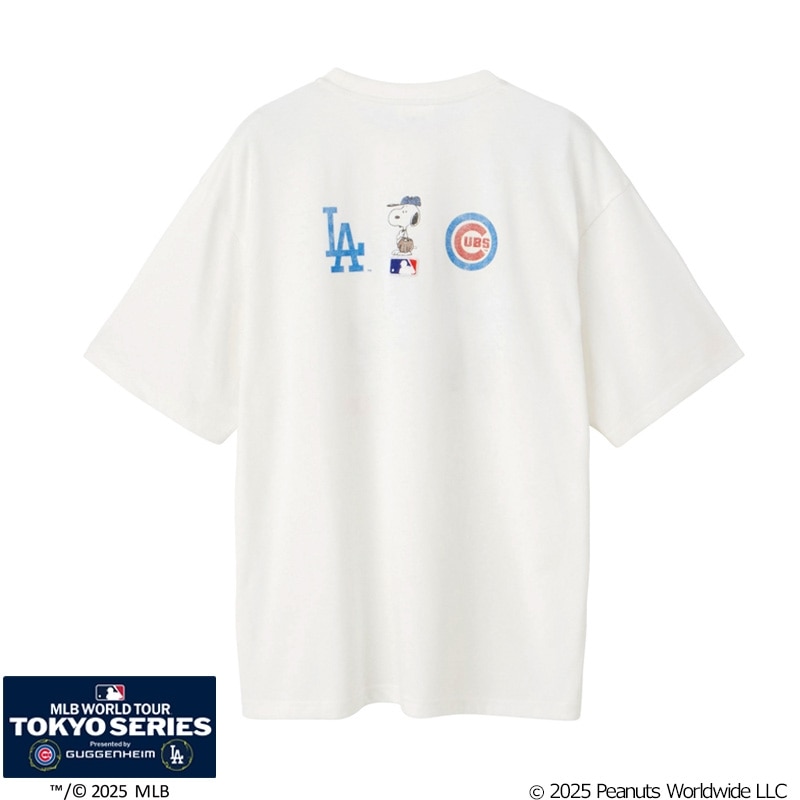 スヌーピー PEANUTS MLB Tシャツ 開幕戦(ホワイト): 通常