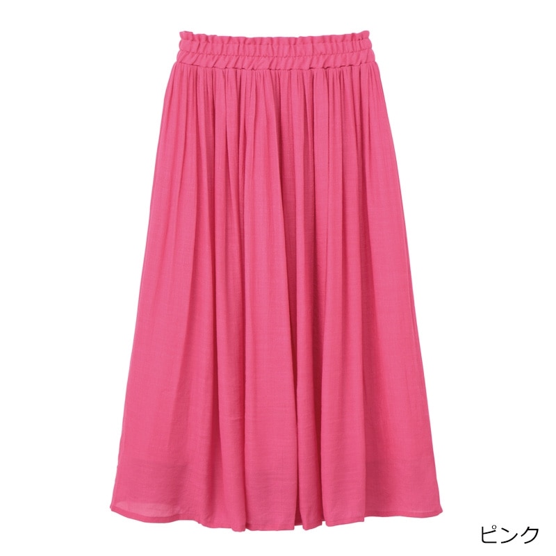 CHARM BERRY TIC チャームベリーチック スラブギャザースカート(ピンク CHARM BERRY TIC チャームベリーチック スラブギャザースカート(ピンク
