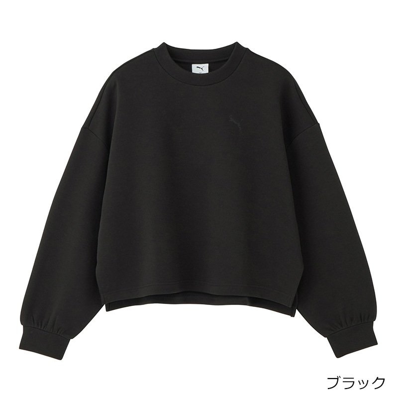 ぐる様　オーダートップ PUMA プーマ オーバーサイズドクルートップス(ブラック): 通常