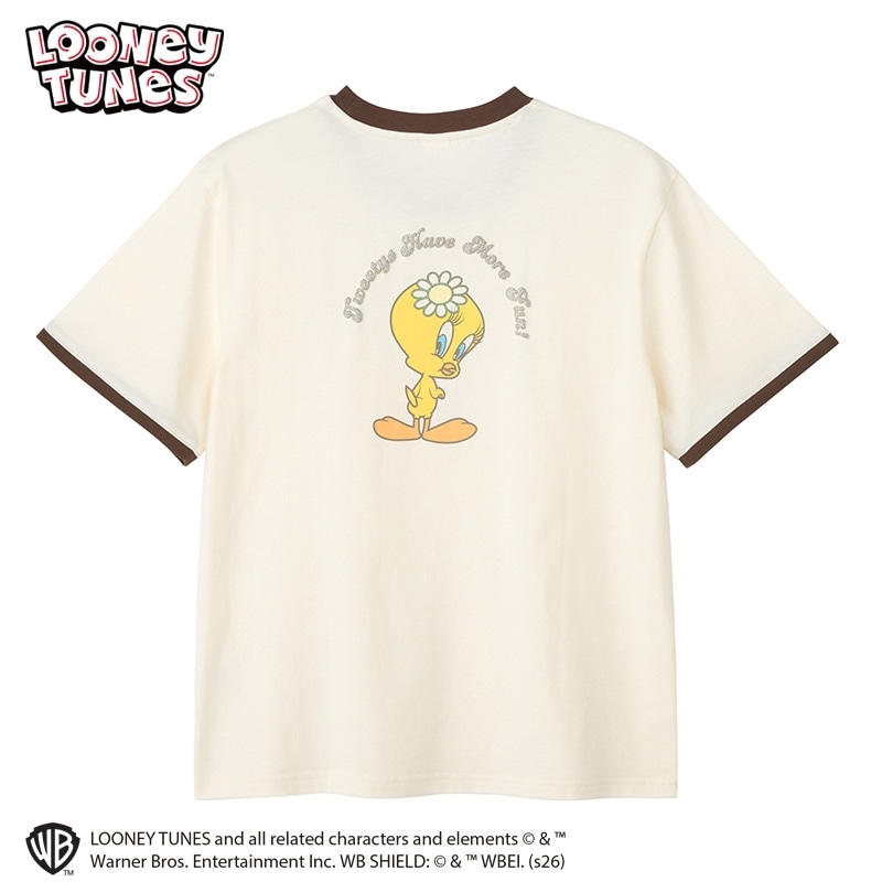 LOONEY TUNES / ルーニー・テューンズ / リンガーTシャツ バニラ