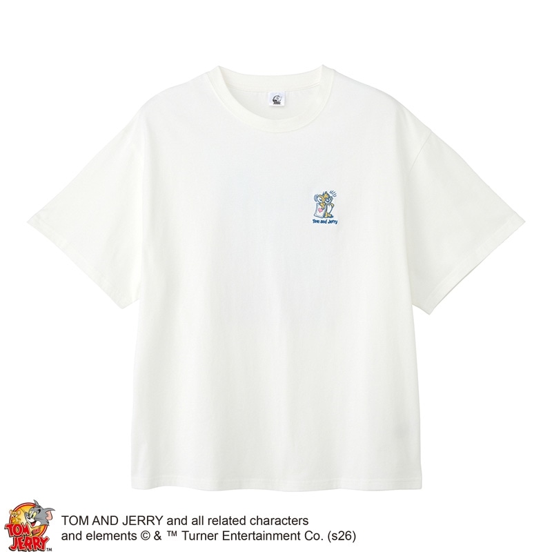 TOM and JERRY / トムとジェリー Tシャツ オフホワイト (ビッグ)(オフ