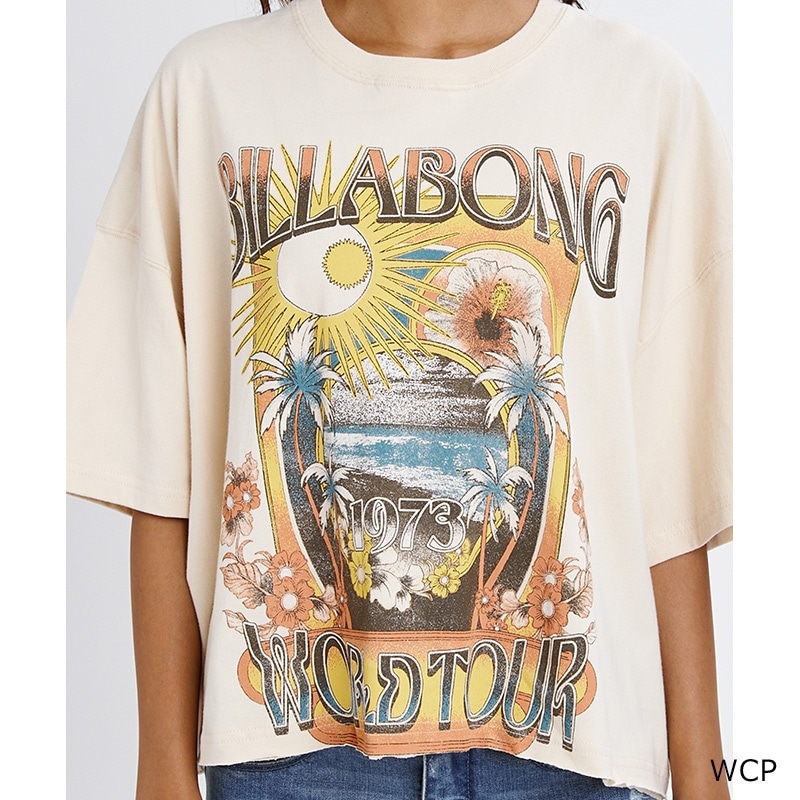 BILLABONG ビラボン ウィメンズ GRAPHIC WIDE LOOSE CROPPED Tシャツ