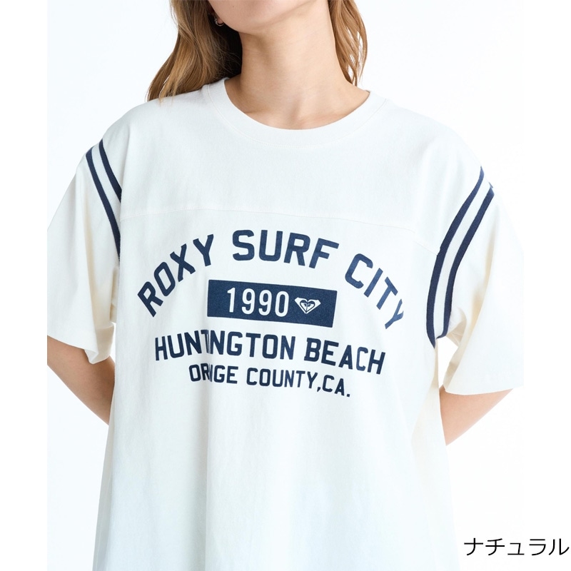 ROXY ロキシー ウィメンズ SURF CITY Tシャツ(ナチュラル): 通常