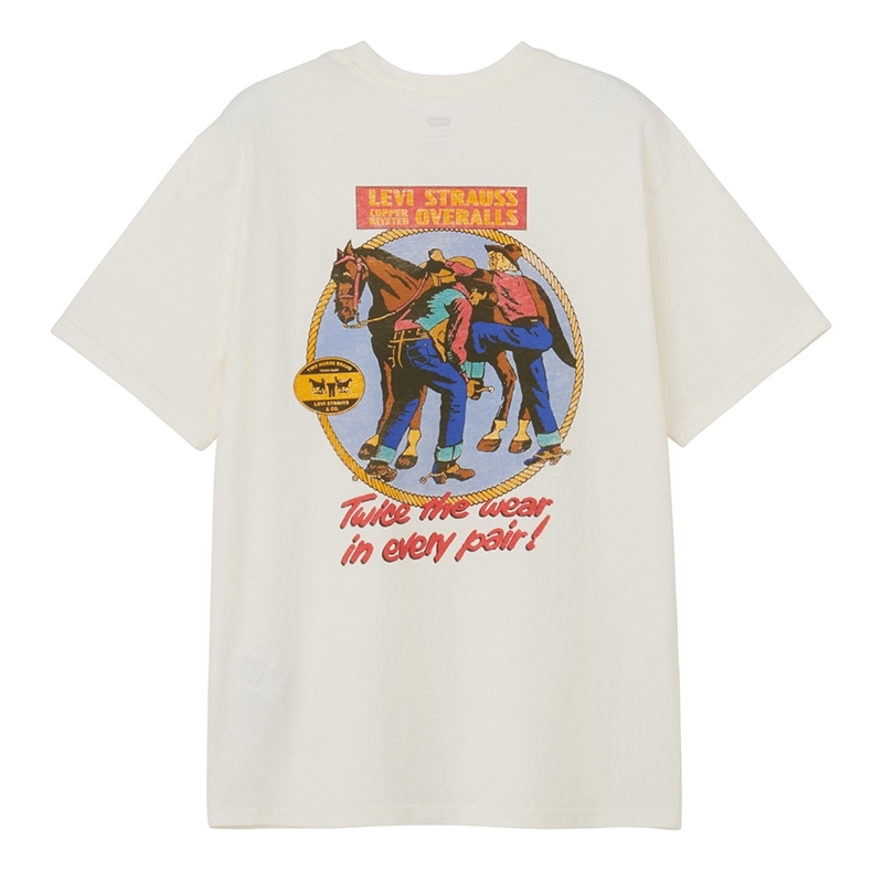 LEVI'S リーバイス グラフィック リラックスTシャツ(アイボリー): 通常